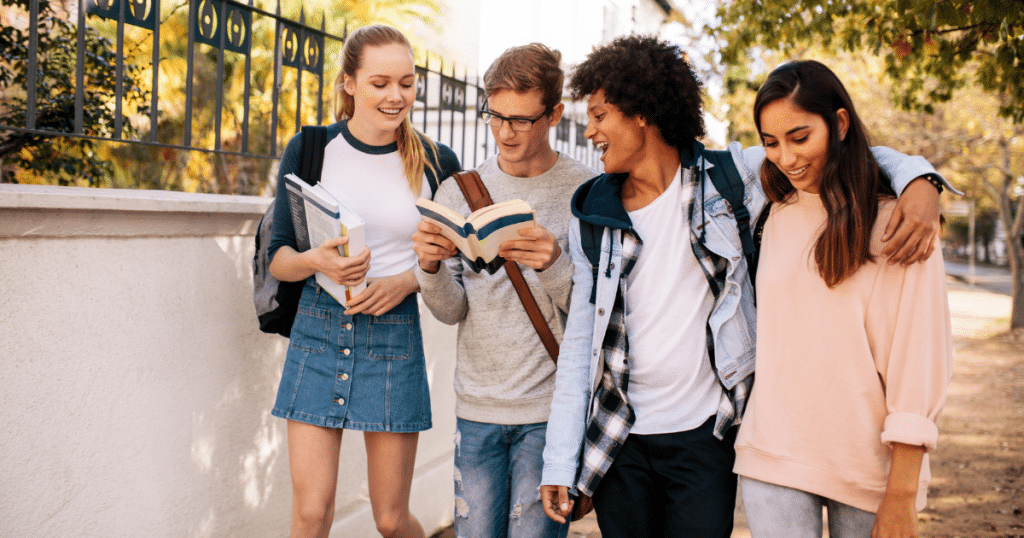 Talk with friends for essay help and ideas