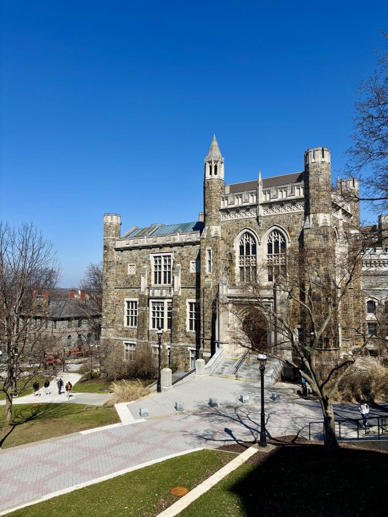 Students enjoying a sunny day on Lehigh’s beautiful campus