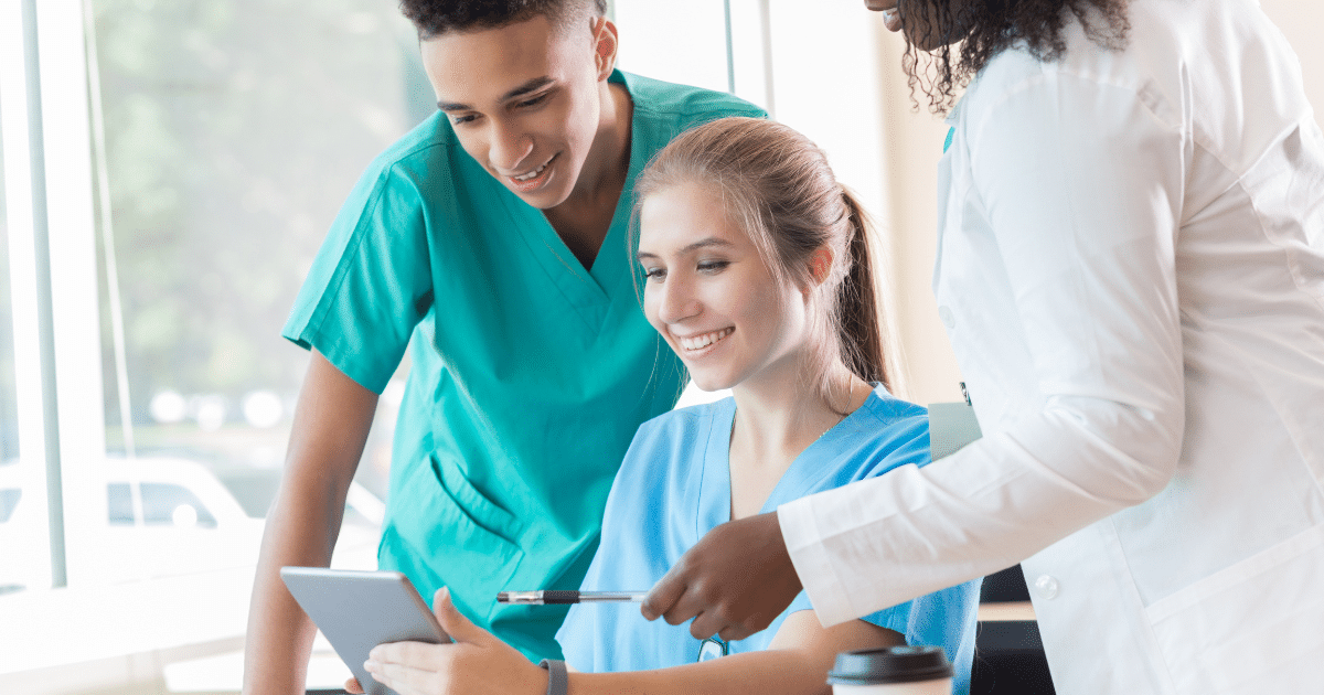 San Diego high school student reviewing pre-med college planning materials