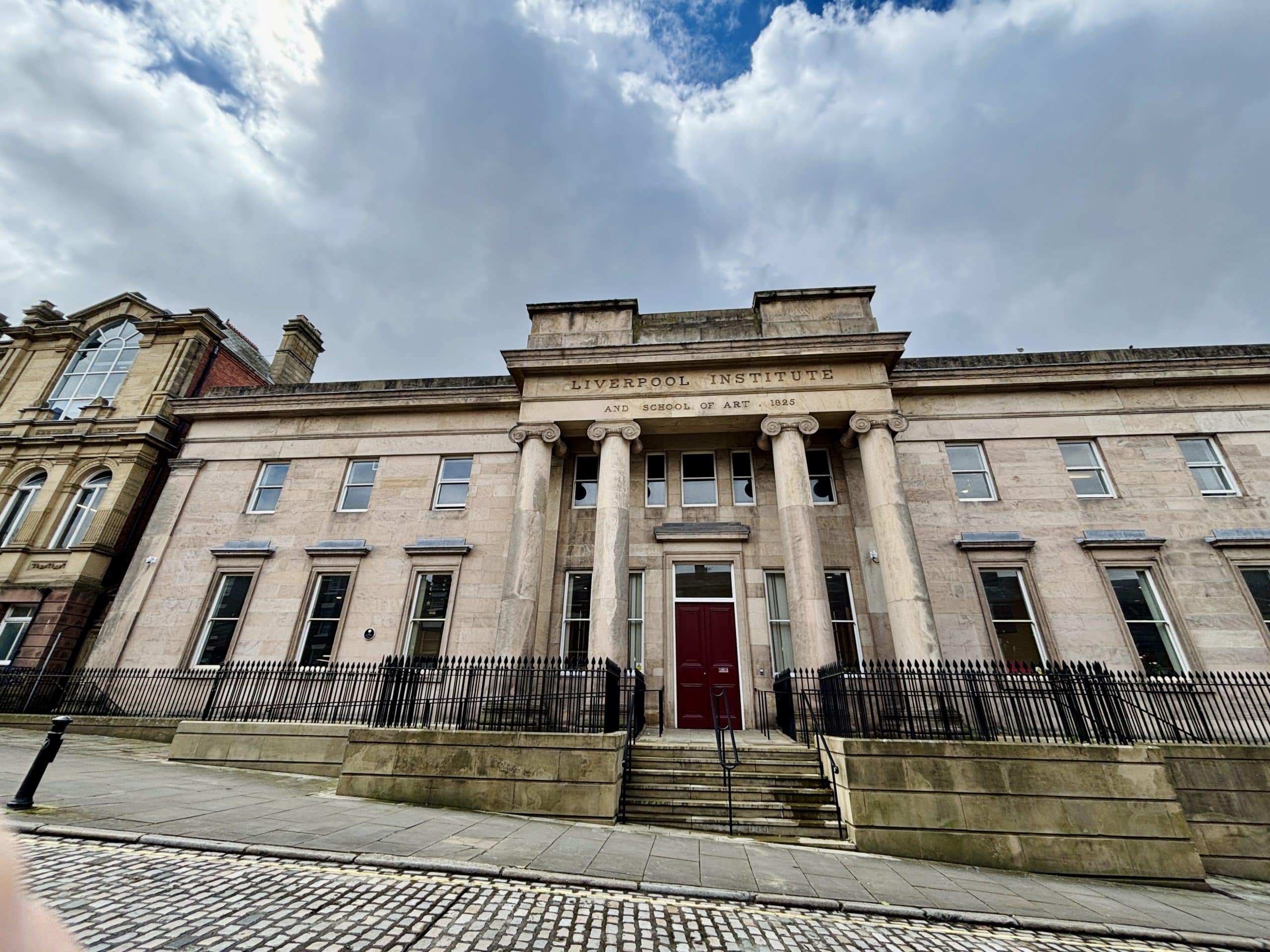Historic exterior of Liverpool Institute for Performing Arts campus building